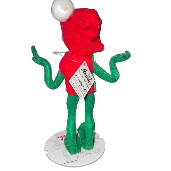 Annalee 9” Festive Green Elf 2017 Poseable New With Tags Christmas Collectibles